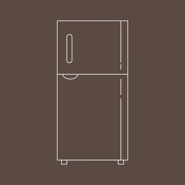 Refrigerator Handle Closed Window Vector Illustration — Stock Vector