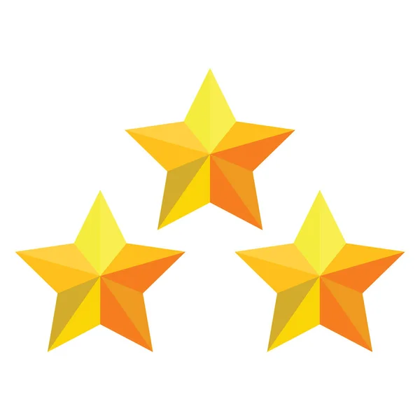 Ikona Wektora Złotej Gwiazdy — Wektor stockowy