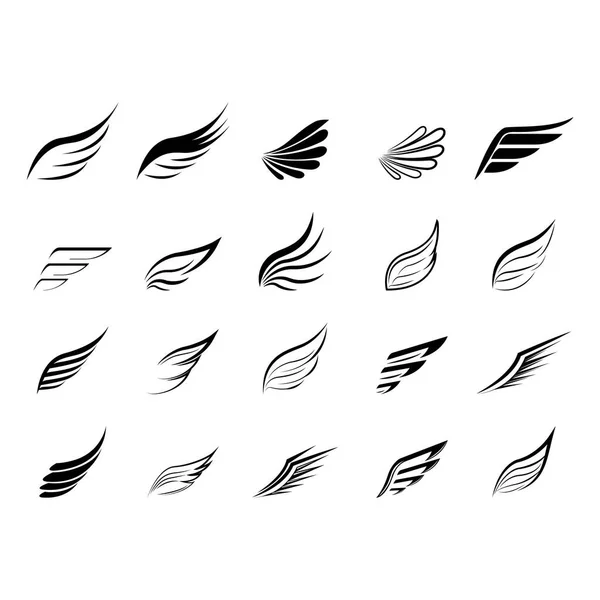 Flügel Vektor Symbol Vogelflügel Zeichen — Stockvektor