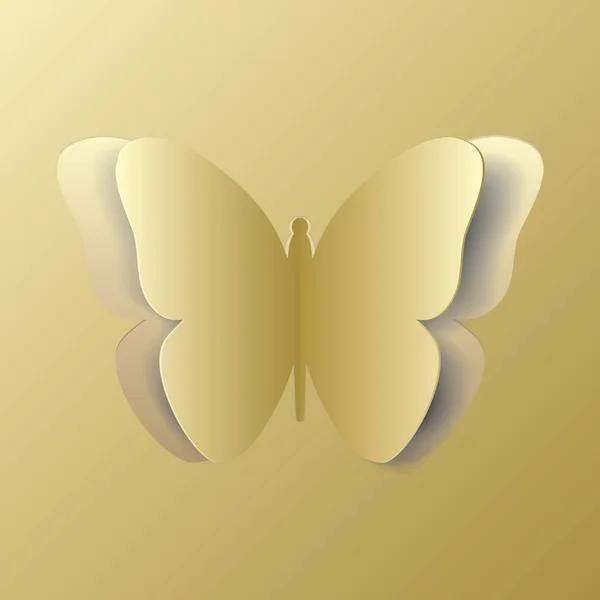 Silueta Mariposa Abstracta Aislada Sobre Fondo — Vector de stock