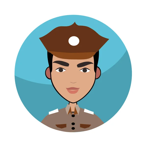 Policía Avatar Carácter Icono Vector Ilustración Diseño — Archivo Imágenes Vectoriales