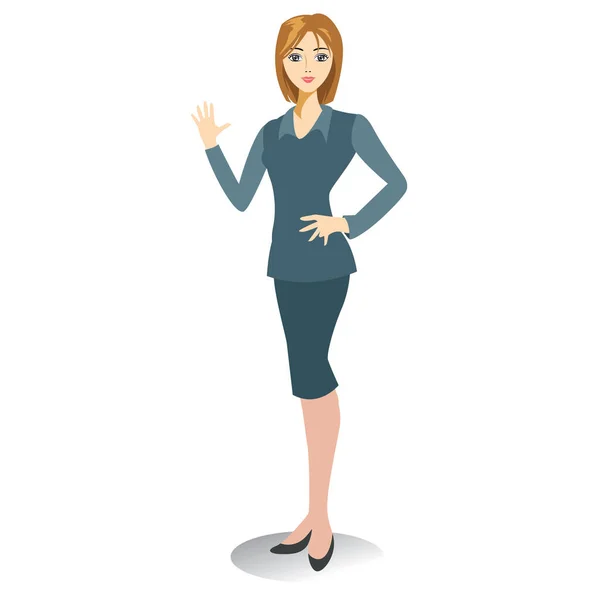 Vektor Illustration Einer Geschäftsfrau Anzug — Stockvektor