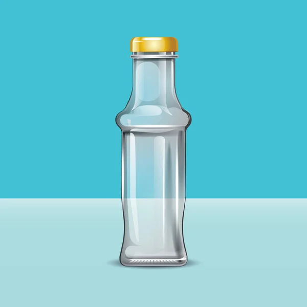 Vector Ilustración Vaso Botella Agua — Vector de stock