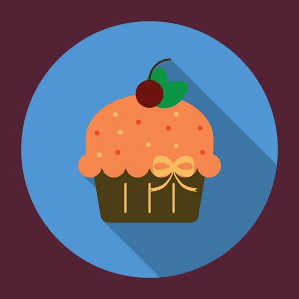 Flaches Vektorsymbol Mit Verschiedenen Arten Von Kuchen — Stockvektor