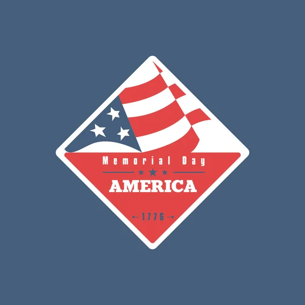 Illustration Vectorielle Drapeau Américain Jour Indépendance Américaine — Image vectorielle