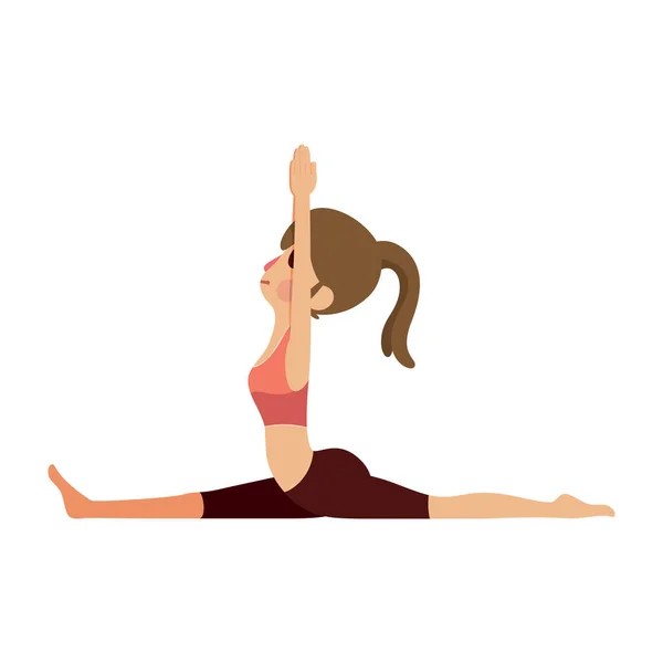 Pose Yoga Ilustrasi Vektor - Stok Vektor