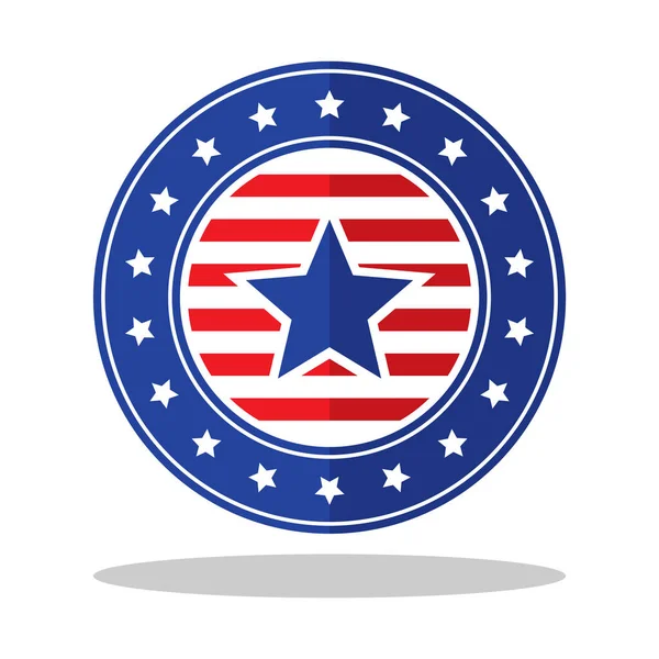 Vector Ilustración Bandera Americana — Vector de stock