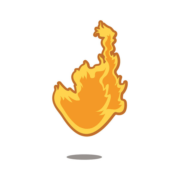 fire icon in flat style isolated on white background. vector illustration