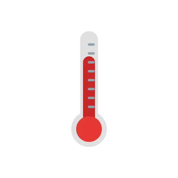 Thermometer Symbol Flachen Stil Isoliert Auf Weißem Hintergrund Temperatur Symbol — Stockvektor