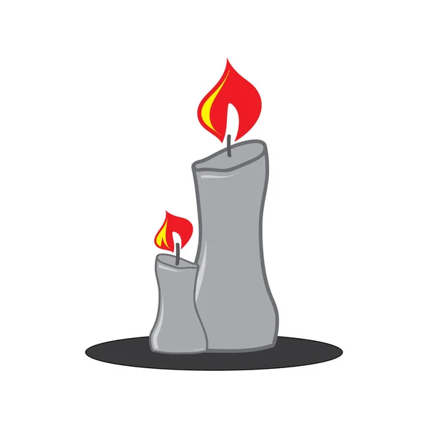 Velas Ardiendo Formato Vectorial — Vector de stock