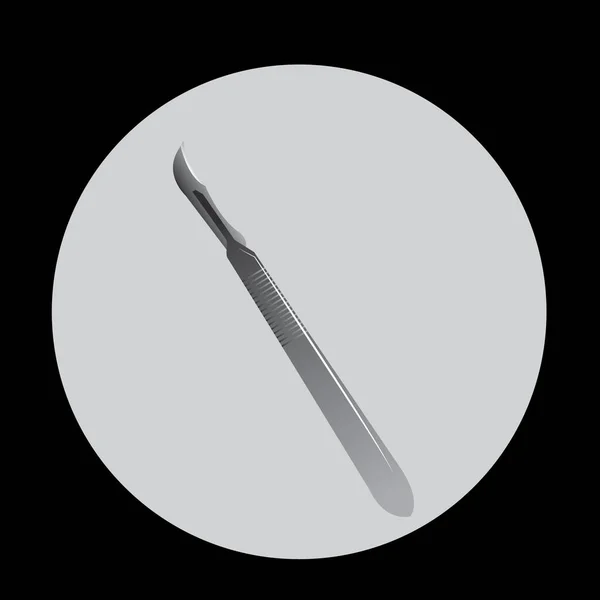 Kniv Ikon Svart Stil Isolerad Vit Bakgrund Restaurang Symbol Vektor — Stock vektor