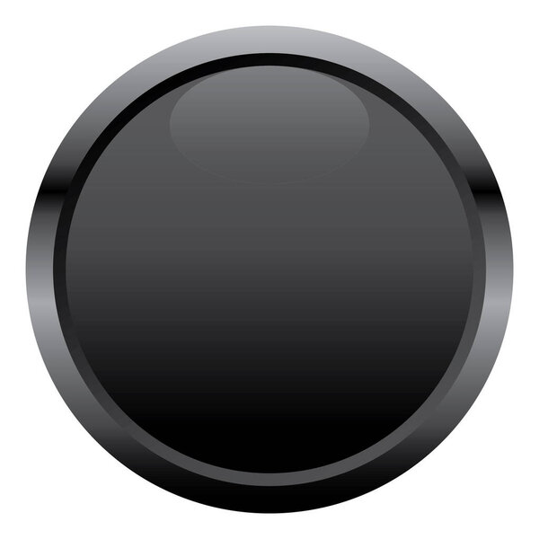 black button with reflection