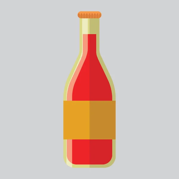 Icône Bouteille Vin Illustration Vectorielle — Image vectorielle