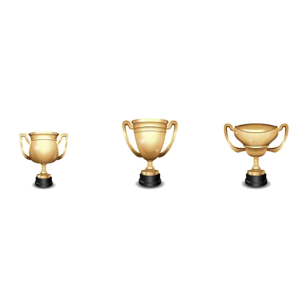 Trophy Cup Isolated White Background — Stock Vector