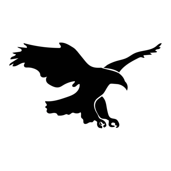 空飛ぶ鷲のベクトル図 — ストックベクタ