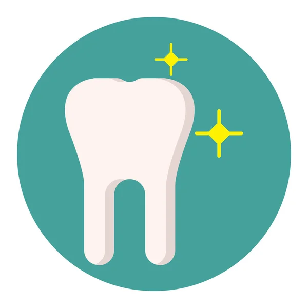 Zahn Symbol Zahnpflege Und Gesundheit Thema Isoliertes Design Vektorillustration — Stockvektor