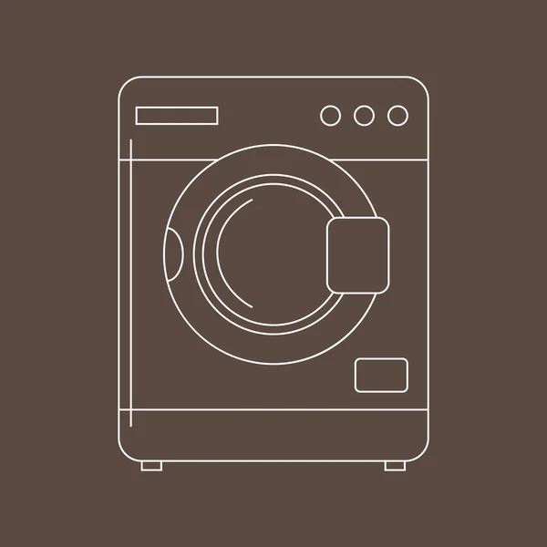 洗濯機ベクトルアイコン — ストックベクタ