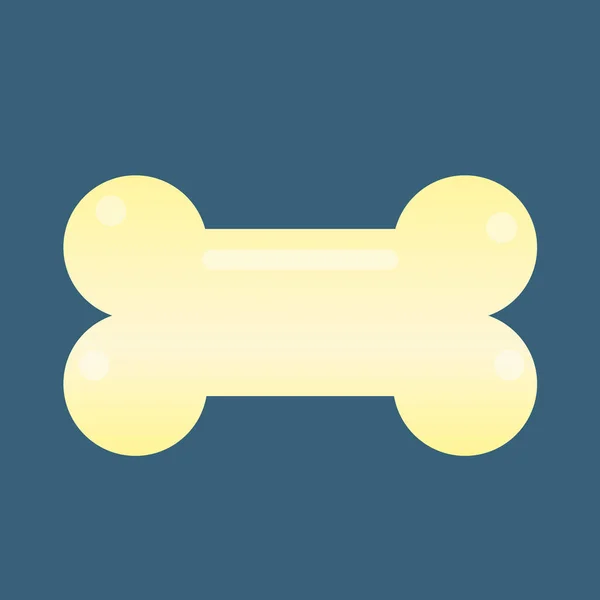 黄色の背景にフラットスタイルの犬のアイコン — ストックベクタ