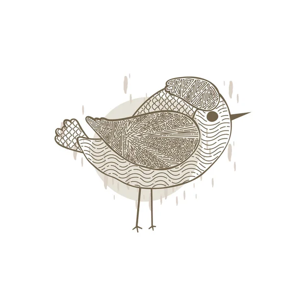 Uccello Sul Ramo Dell Albero — Vettoriale Stock