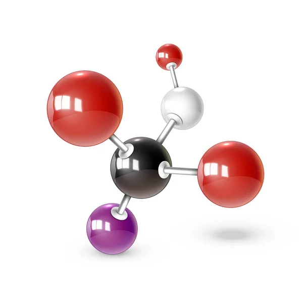 Renderizado Molécula Estructura Química — Archivo Imágenes Vectoriales