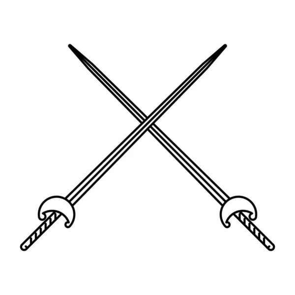 Ilustración Vectorial Espadas Medievales — Vector de stock