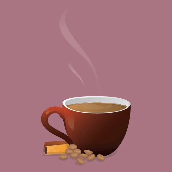 Φλιτζάνι Καφέ Και Πιατάκι Θέση Για Κείμενό Σας — Διανυσματικό Αρχείο