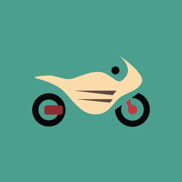 Ilustração Vetorial Ícone Motocicleta — Vetor de Stock