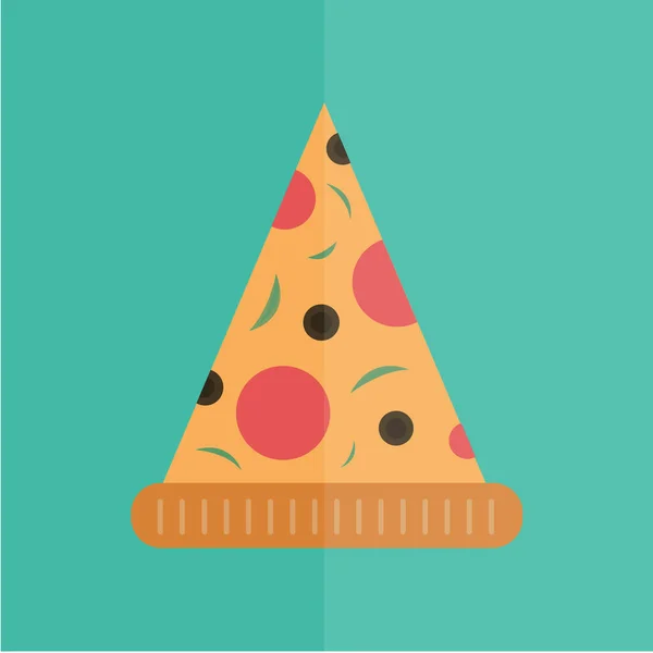 Ícone Pizza Ilustração Plana Ícones Vetor Fast Food Para Web — Vetor de Stock