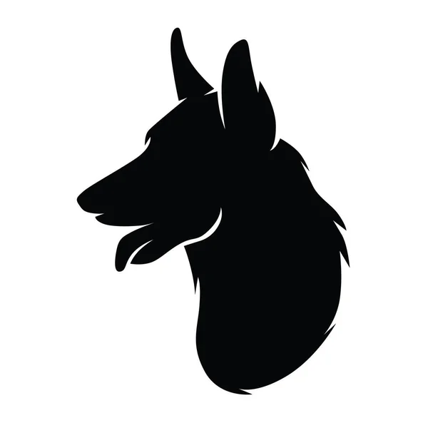Silhouette Noire Cheval — Image vectorielle