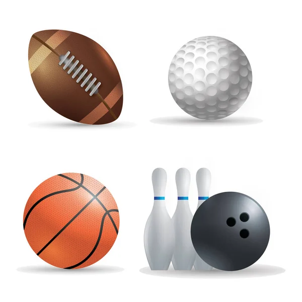 Simple Deporte Gráfico Iconos Vector Ilustración — Vector de stock