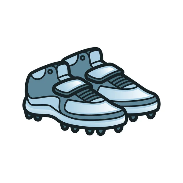 Beyaz Arka Planda Bağcıklı Spor Ayakkabı — Stok Vektör