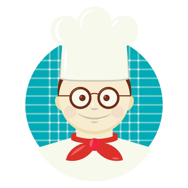 Chef Χαρακτήρα Εικονίδιο Διάνυσμα Εικονογράφηση Γραφικό Σχεδιασμό — Διανυσματικό Αρχείο