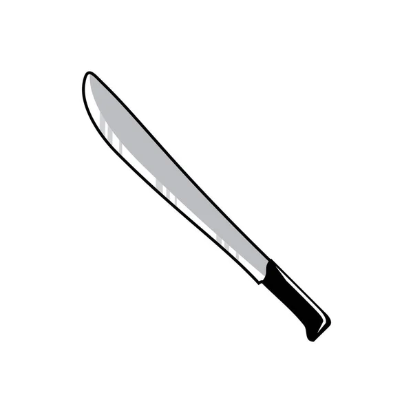 Messersymbol Schwarzen Stil Isoliert Auf Weißem Hintergrund Restaurant Symbol Vektor — Stockvektor