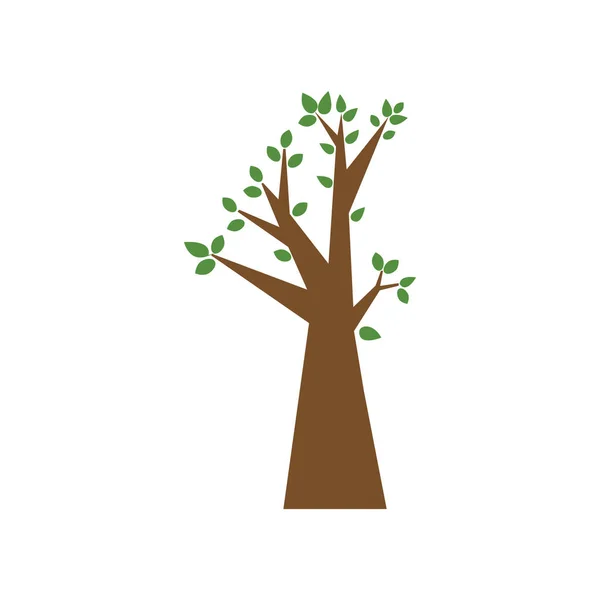 Иконка Дерева Плоская Иллюстрация Векторных Значков Растений Паутины — стоковый вектор