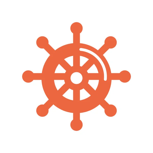 Ship Steering Wheel Icon Vector Illustration Graphic Design — Stock Vector
