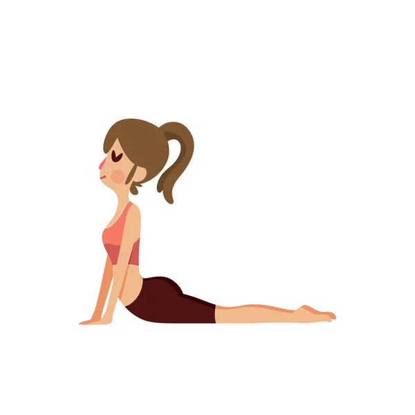 Pose Yoga Illustrazione Vettoriale — Vettoriale Stock
