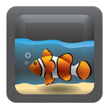 balık simgesi vektör illüstrasyonu