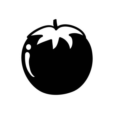 Siyah beyaz bir meyvenin vektör illüstrasyonu