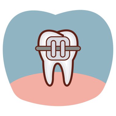 Diş ikonu. vektör illüstrasyonu