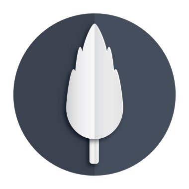 Düz dizaynlı ağaç simgesi. vektör illüstrasyonu