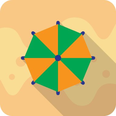 Plaj şemsiyesi ikonu. vektör illüstrasyonu