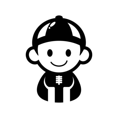 Küçük tatlı bir çocuğun vektör çizimi