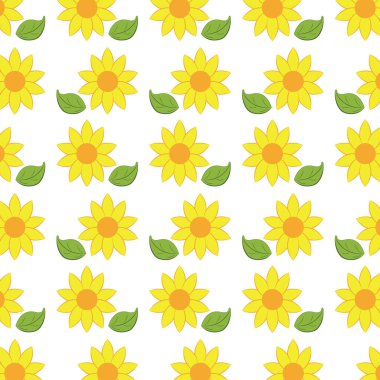 Sarı çiçekli pürüzsüz desen