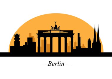 Ünlü Berlin siluetinin vektör çizimi
