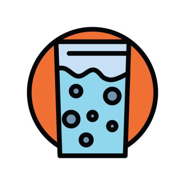 vektör, bir bardak su simgesi