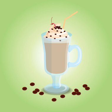 Kahve simgesi vektör illüstrasyonu 