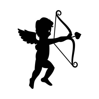 Sevgililer Günü simgeleri, vektör illüstrasyonlu basit biçimlendirilmiş pankart