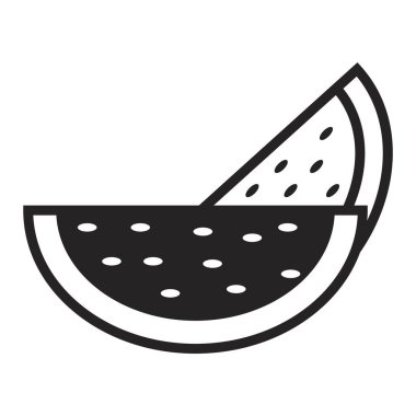 Beyaz arkaplanda karpuz vektör simgesi