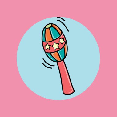 Tatlı bir paskalya yumurtasının vektör çizimi