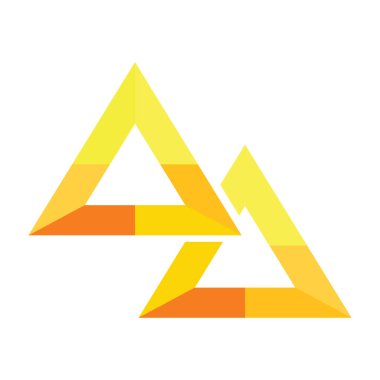 soyut üçgen geometrik vektör logo tasarım şablonu